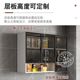 Hanging cabinet wall cabinet kitchen i balcony storage cabinet bathroom household custom hanging glass door aluminum alloy storage