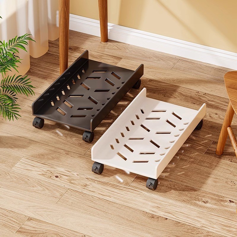 Computer host bracket desktop chassis tray bracket under the table sliding K-wheel mobile chassis base placement