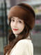 Mink fur hat for middle-aged and elderly women in winter, whole mink fur ear protection and warm winter fashion mink velvet mom fur hat