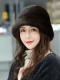 Mink Fur Hat for Women in Winter, Middle-Aged and Elderly, Full Mink Fur Ear Protection, Warm and Fashionable Mink Velvet Mother's Fur Cotton Hat