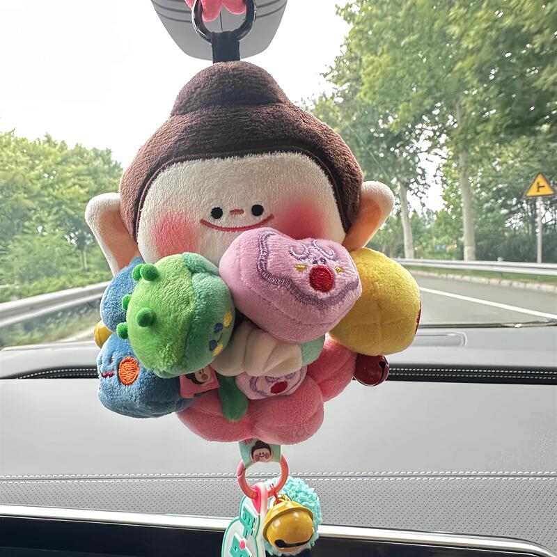 Buddha Companion Lotus Small Buddha Doll Car Pendant Keychain Car Decoration Ornament Car Hanging Ornament 2026 New Model