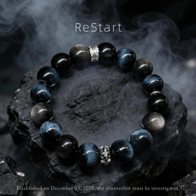 Natural Blue Tiger Eye Stone Bracelet Collection Silver Shine Men's Bracelet Unique Design Pure Silver Lightning Crystal Gift Natural Blue Tiger Eye Stone Bracelet Collection Silver Shine Men's Bracelet Unique Design Pure Silver Lightning Crystal Gift
