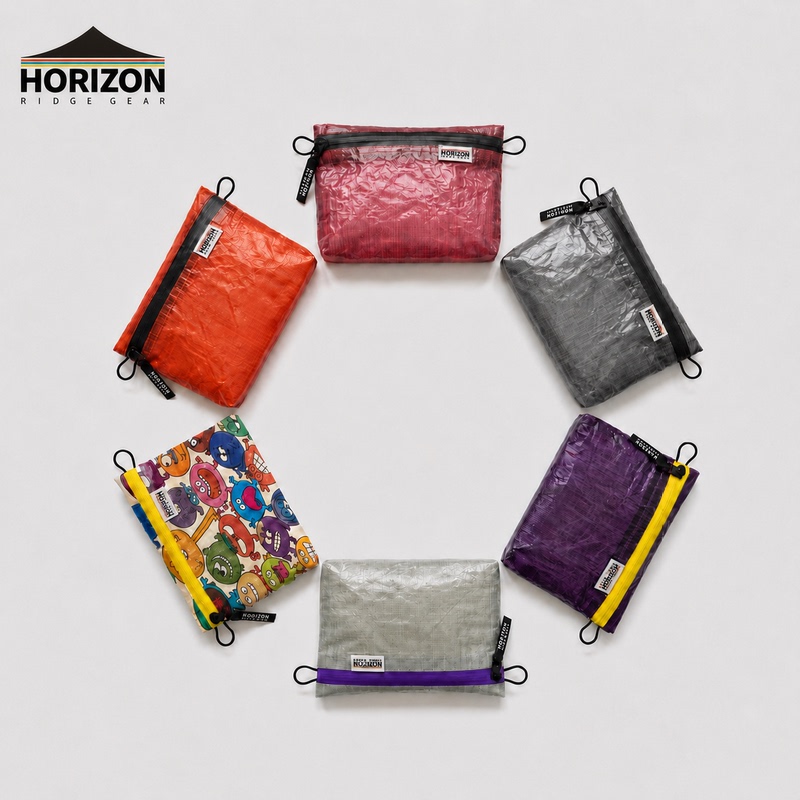 Ridge Line Outdoor Lightweight Thick Leather Wallet Card Holder Camping Portable Small Bag Waterproof and Wear-Resistant Cuben Document Bag