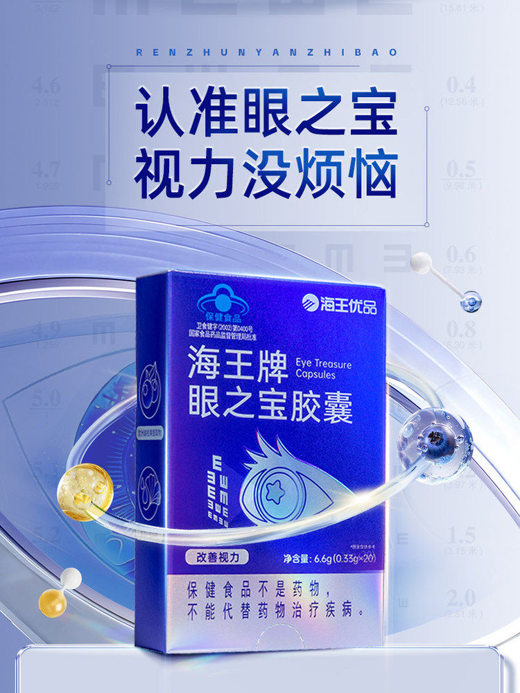 Neptune Premium Eye Treasure Capsules Improve Vision, Relieve Eye Fatigue, Dry Eyes, Redness Around the Eyes, and Blurred Vision