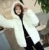 2018 thu đông mới giả lông thỏ lông lỏng độn áo trùm đầu lông mane sang trọng áo khoác nữ Faux Fur