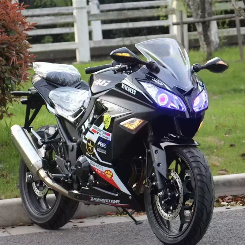 Мотоцикл Kawasaki Ninja 250cc, одноцилиндровый D Horizon, Северное сияние, взрослый водитель, гоночная машина