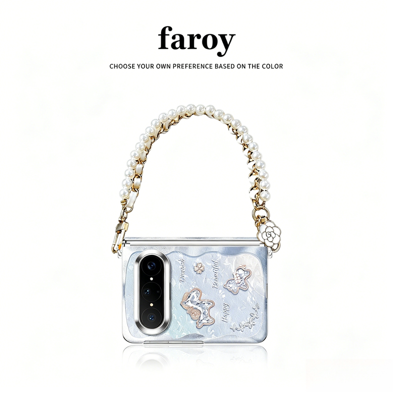 Faroy Foldable Case Suitable for Huawei Pura X Max Phone, 2026 New Model, Integrated Case and Film, Pura X Max Collector's Edition, Full Coverage of the Middle Axis, High-End Chanel-Style Lanyard, Pura X Max Trendy Faroy Foldable Case Suitable for Huawei Pura X Max Phone, 2026 New Model, Integrated Case and Film, Pura X Max Collector's Edition, Full Coverage of the Middle Axis, High-End Chanel-Style Lanyard, Pura X Max Trendy