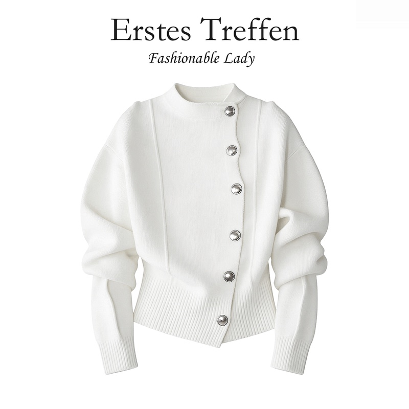 Light Luxury Style Unique and Beautiful Miu-Style Sweater for Women in Autumn 2026 New Knitted Warm Top Short Jacket