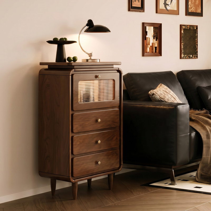 Solid Wood Side Cabinet Next to the Sofa, Living Room Wall Cabinet, Drawer-Type Storage Cabinet, Antique-Style Storage Cabinet, Room Storage Cabinet Solid Wood Side Cabinet Next to the Sofa, Living Room Wall Cabinet, Drawer-Type Storage Cabinet, Antique-Style Storage Cabinet, Room Storage Cabinet
