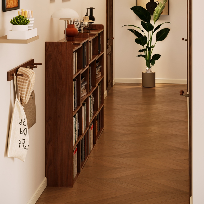 Solid Wood Bookshelf, Integrated Wall-Mounted Storage Rack for Hallway, 25cm Narrow Cabinet, Space-Saving Thin Cabinet Solid Wood Bookshelf, Integrated Wall-Mounted Storage Rack for Hallway, 25cm Narrow Cabinet, Space-Saving Thin Cabinet
