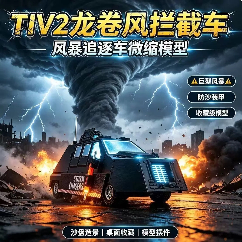 Storm Interceptor Metal Alloy Toy Tornado Tiv2 Titus Storm Chaser Deployable Toy