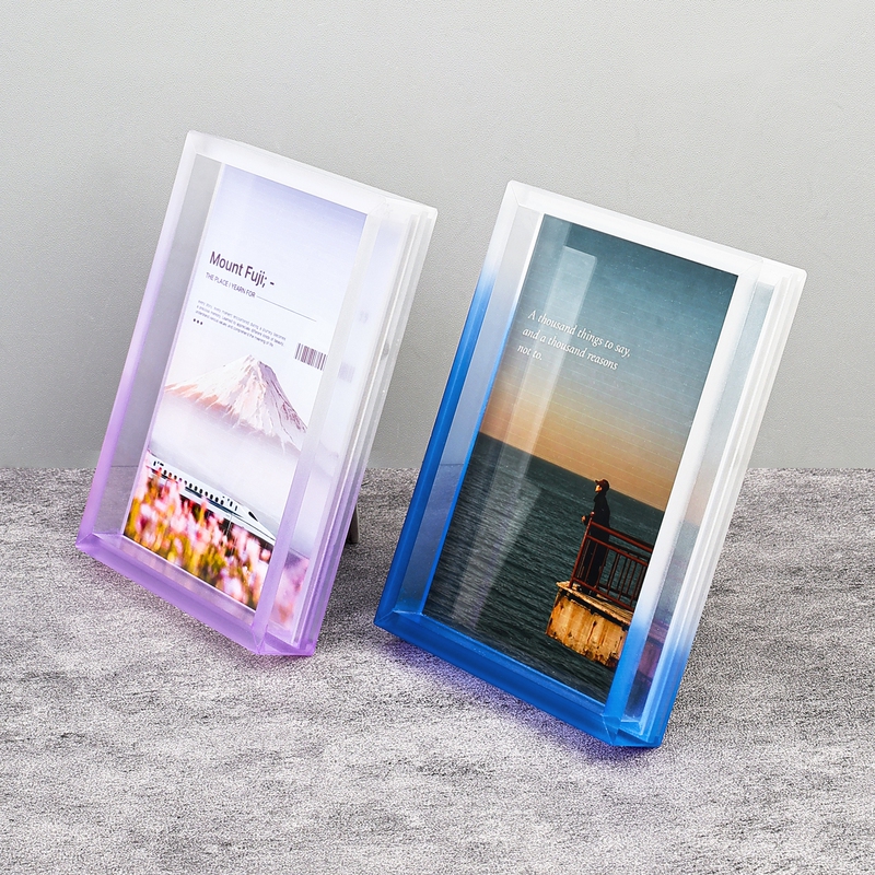 Acrylic Gradient Color Photo Frame Display Stand A4 Display Frame A5 Ornament 7inch Photo Display Stand Collection Empty Frame Acrylic Gradient Color Photo Frame Display Stand A4 Display Frame A5 Ornament 7inch Photo Display Stand Collection Empty Frame