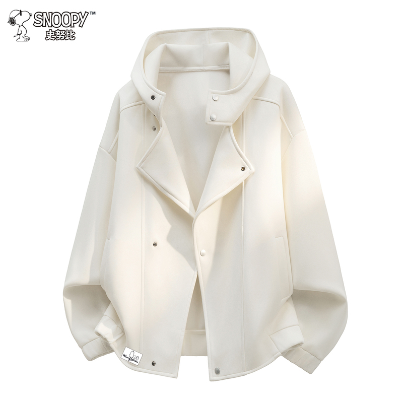 Snoopy American Style Irregular Hooded Jacket for Men, Spring and Autumn, High-End, Cool and Casual Jacket Snoopy American Style Irregular Hooded Jacket for Men, Spring and Autumn, High-End, Cool and Casual Jacket
