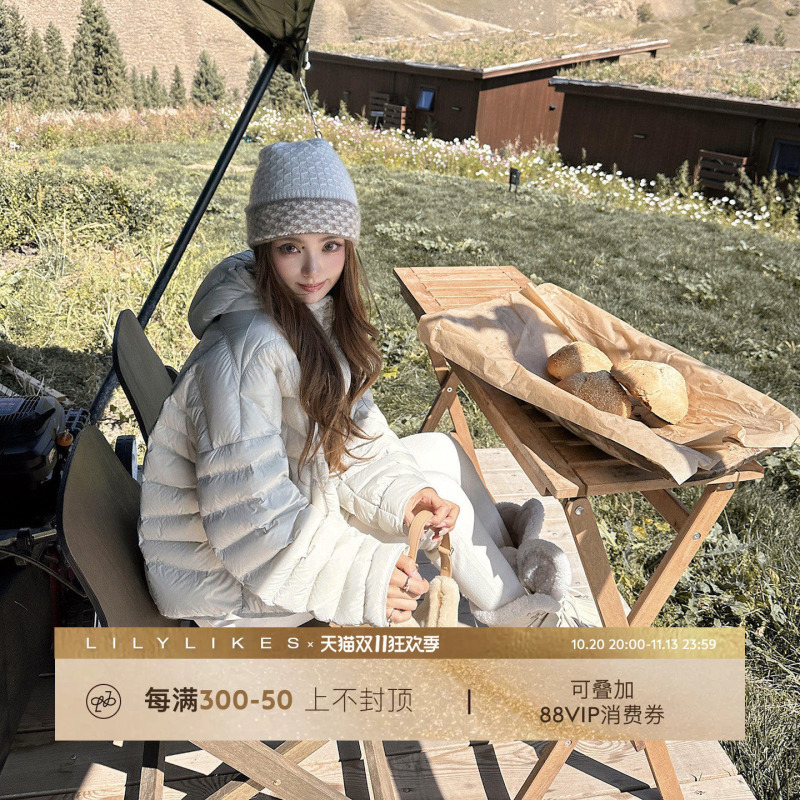 Lilylikes Black Label "Ribs Warm Goose down Jacket with Goose down Filling from Songhua River, Zero Pressure, Water-Repellent down Jacket with White Goose down from Feitian Goose