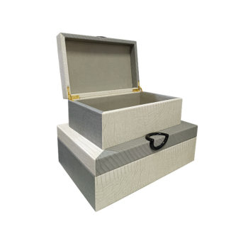 Modern minimalist style fashionable color matching leather light luxury jewelry box jewelry display box model room cloakroom decorations