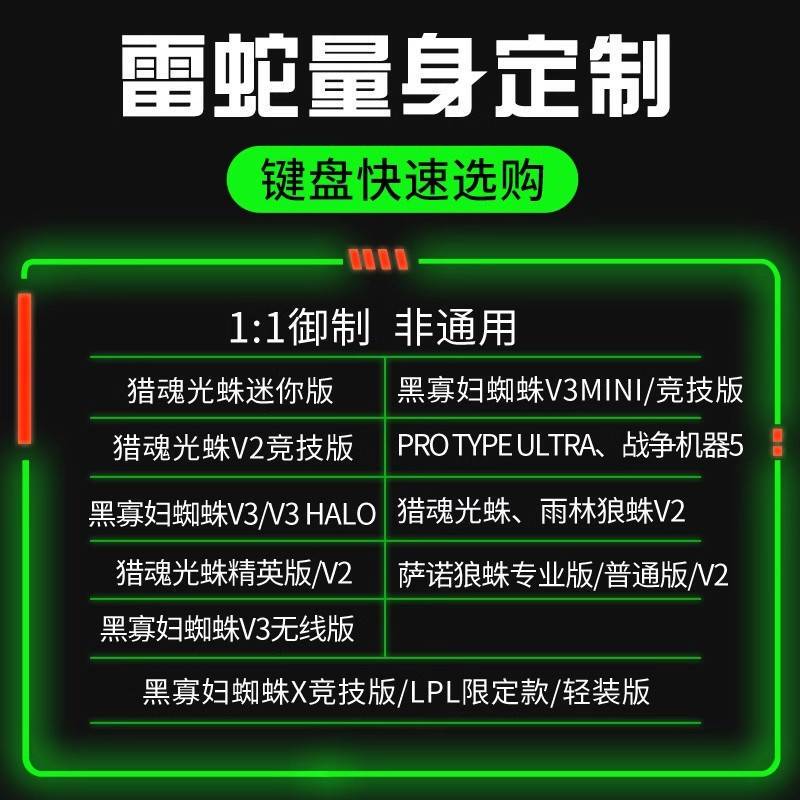 Suitable for Razer Mechanical Keyboard Dust Cover Black Widow Spider V3 Wireless Version Ghost Hunter Elite Version Universal Transparent Cover