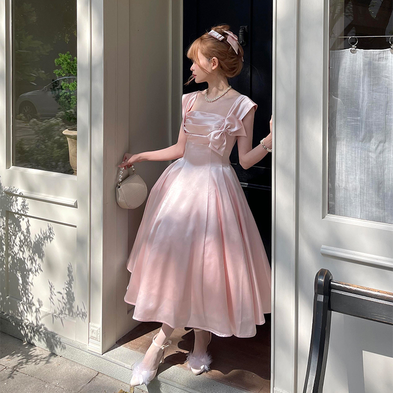 Pink Spaghetti Strap Evening Dress 2026 New Style Coming-Of-Age Ceremony Student Birthday Party Vocal Arts Exam Graduation Fairy Princess Dress Pink Spaghetti Strap Evening Dress 2026 New Style Coming-Of-Age Ceremony Student Birthday Party Vocal Arts Exam Graduation Fairy Princess Dress