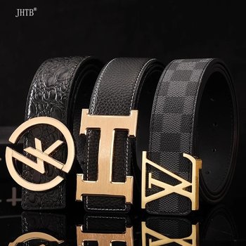 Genuine leather belt men's new pure cowhide belt gift