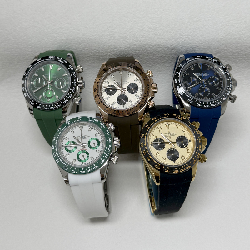 New 39mm Men's Chronograph Watch with Multi-Color Rubber Strap and Equipped with Vk63 Movement New 39mm Men's Chronograph Watch with Multi-Color Rubber Strap and Equipped with Vk63 Movement