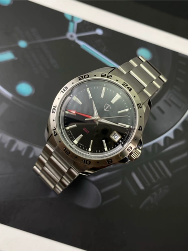 Прототип выгравированного льва SBGN005s, швейцарский механизм Ronda, мужской стальной ремень, сапфировое дно, тонкая сталь, GMT, высокая конфигурация