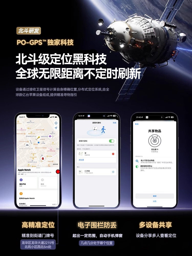 Anti-Lost Locator Suitable for Apple Airtag, Suitable for Children, the Elderly, Students, Invisible Tracker, Pet Dog, Cat, Mini Locator, Car, Bicycle, Keychain, Anti-Lost Locator
