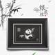 大熊猫银丝画手工工艺品道安银花丝成都非物质文化遗产礼物包邮