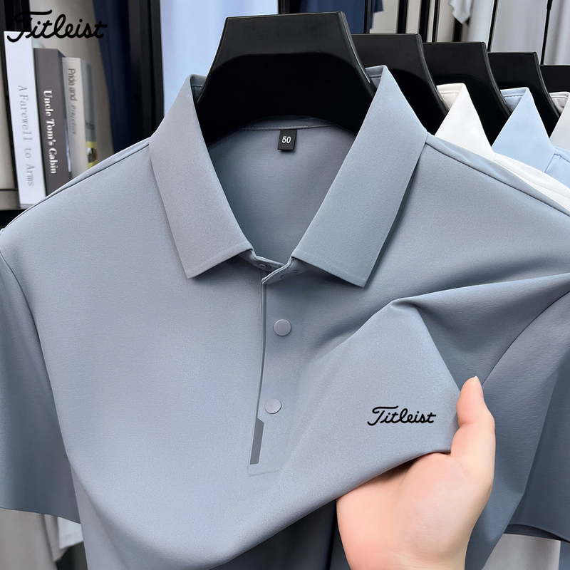Titleist/Taitiles Golf Men's Summer Short-Sleeved Polo Shirt, Sports and Leisure Seamless Quick-Drying T-Shirt Titleist/Taitiles Golf Men's Summer Short-Sleeved Polo Shirt, Sports and Leisure Seamless Quick-Drying T-Shirt