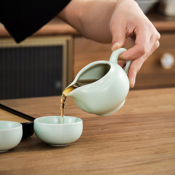Portable ceramic kung fu tea set travel set outdoor portable tea cup home simple office reception set