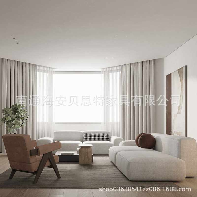 小户型救星!北欧奶油风布艺沙发组合,1684元直接拿下_USB灯_淘宝数码网