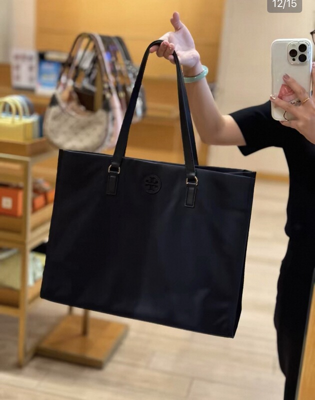 43×33 899Tory Burch Ella Large Nylon Tote Bag Hand-Held Shoulder Bag for Women