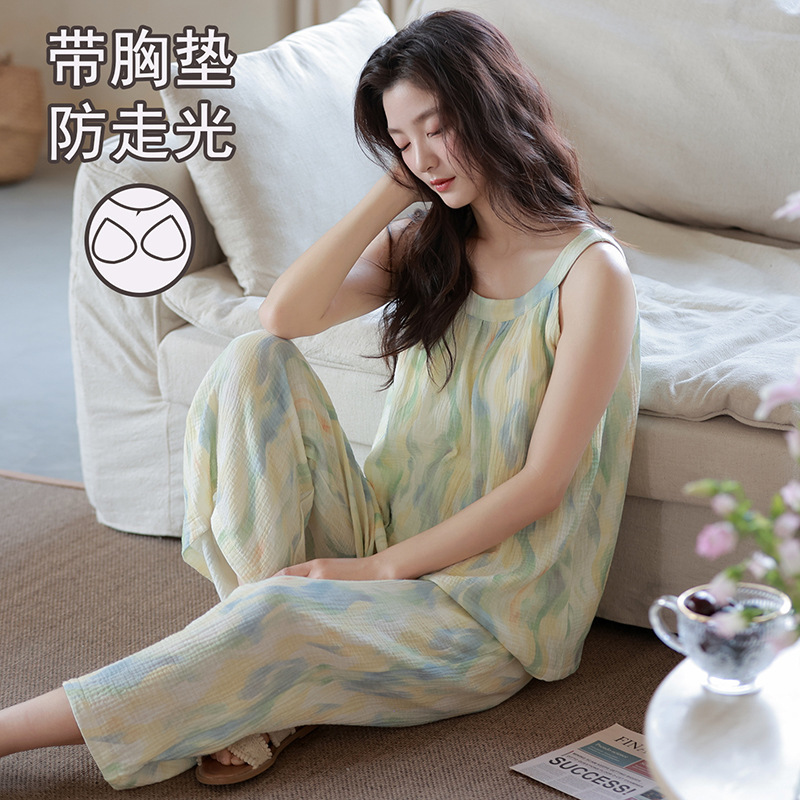 Women's Summer Short-Sleeved Shorts Pajamas with Chest Pads to Prevent Exposure, Ink Purple Floral Cardigan, Can Be Worn Outside, Home Wear Set L Women's Summer Short-Sleeved Shorts Pajamas with Chest Pads to Prevent Exposure, Ink Purple Floral Cardigan, Can Be Worn Outside, Home Wear Set L