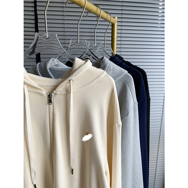Men's Classic Double-Sided Knitted Full-Zip Hoodie Men's Classic Double-Sided Knitted Full-Zip Hoodie