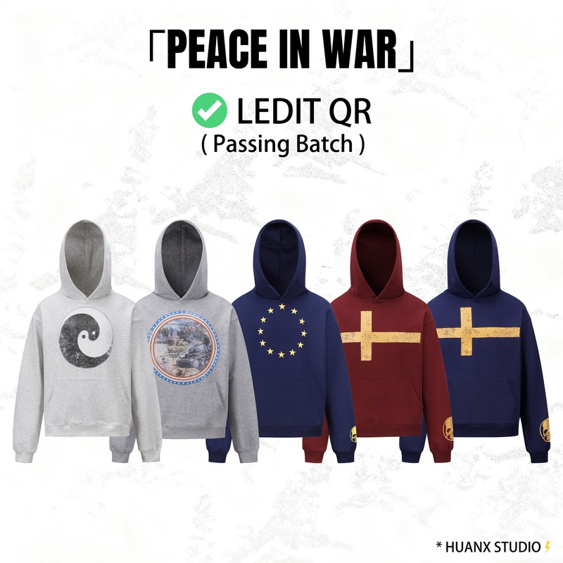 Peace in War Hoodie「Simple Pattern Printed Pullover Hoodie」 Peace in War Hoodie「Simple Pattern Printed Pullover Hoodie」