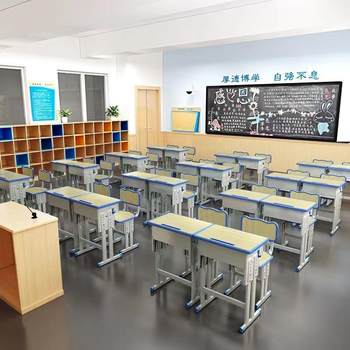 Indoor primary and secondary school students' desks and chairs tutoring class student desks yph-5445 children's study table school desks and chairs for teaching