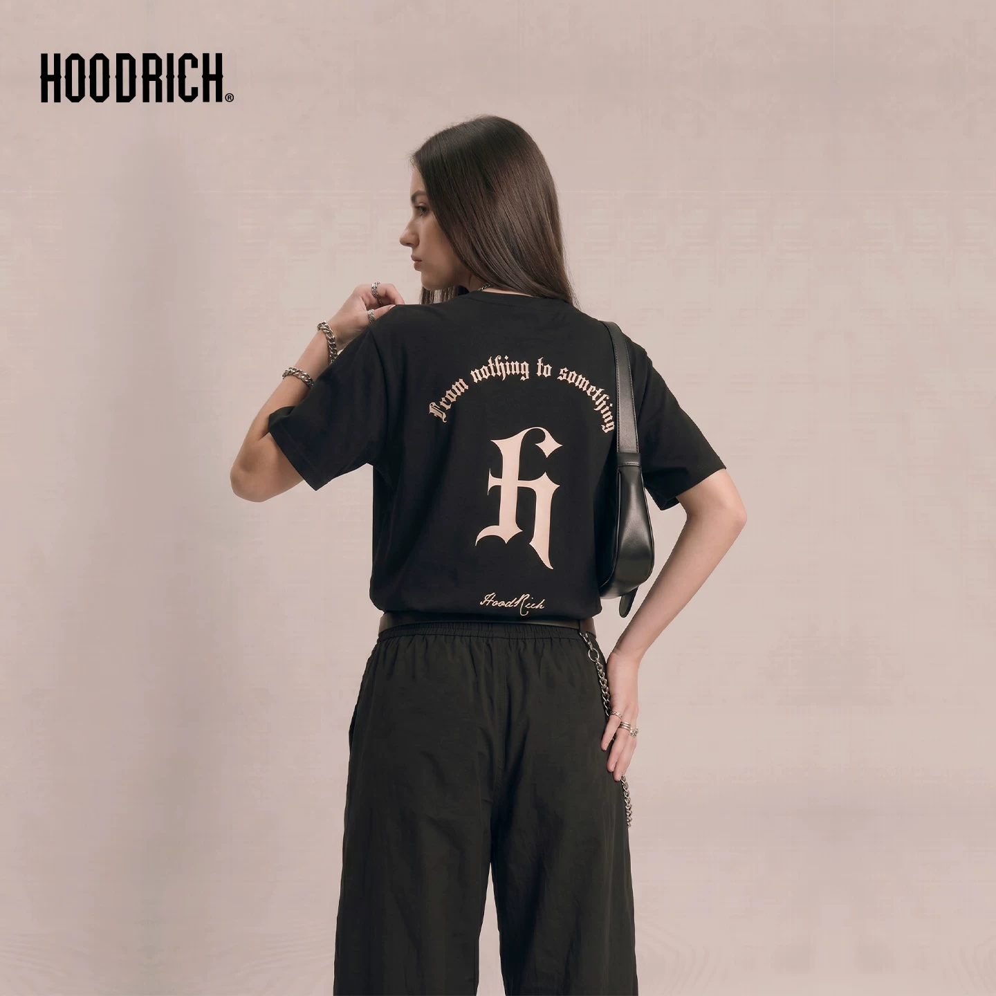 HOODRICH Летняя трендовая футболка для мужчин и женщин, оверсайз, с коротким рукавом