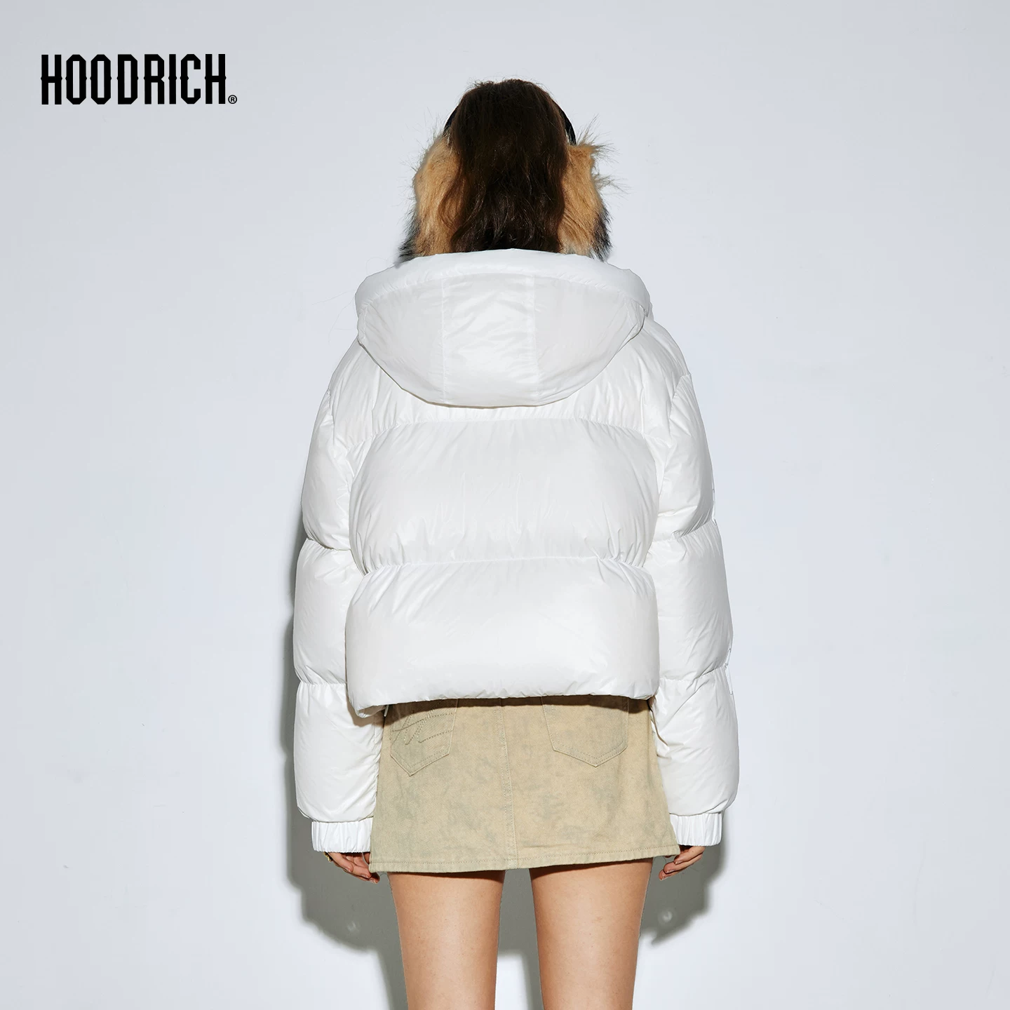HOODRICH Keep warm solid short down jacket for leisure, increased thickness, adds volume