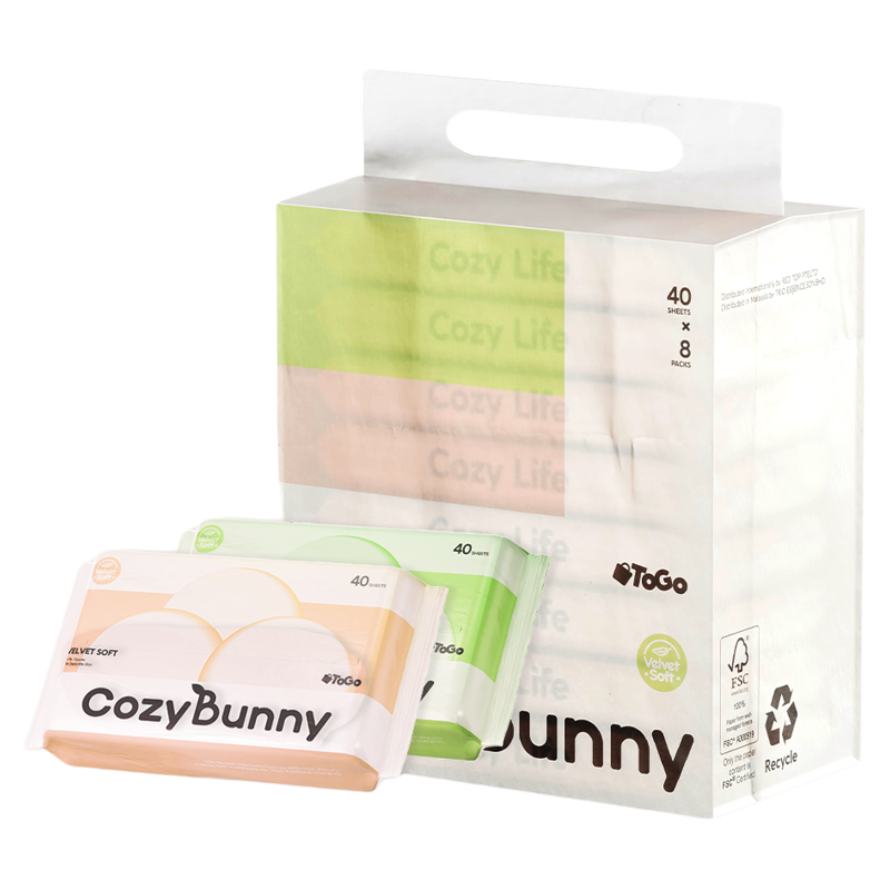 CozyBunny安适兔云柔巾乳霜纸保湿擦脸柔纸巾敏感肌宝宝婴儿可用