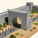 N Scale Model Tunnel Entrance Simulated Stone Wall Arch Bridge with Stairs/Observation Deck City Gate Tower Simulated Cave