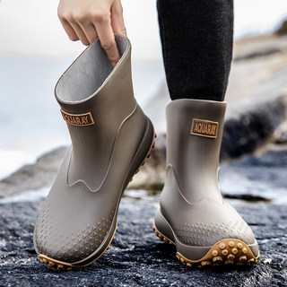 Men's non-slip waterproof commuting rain boots, versatile and wear-resistant