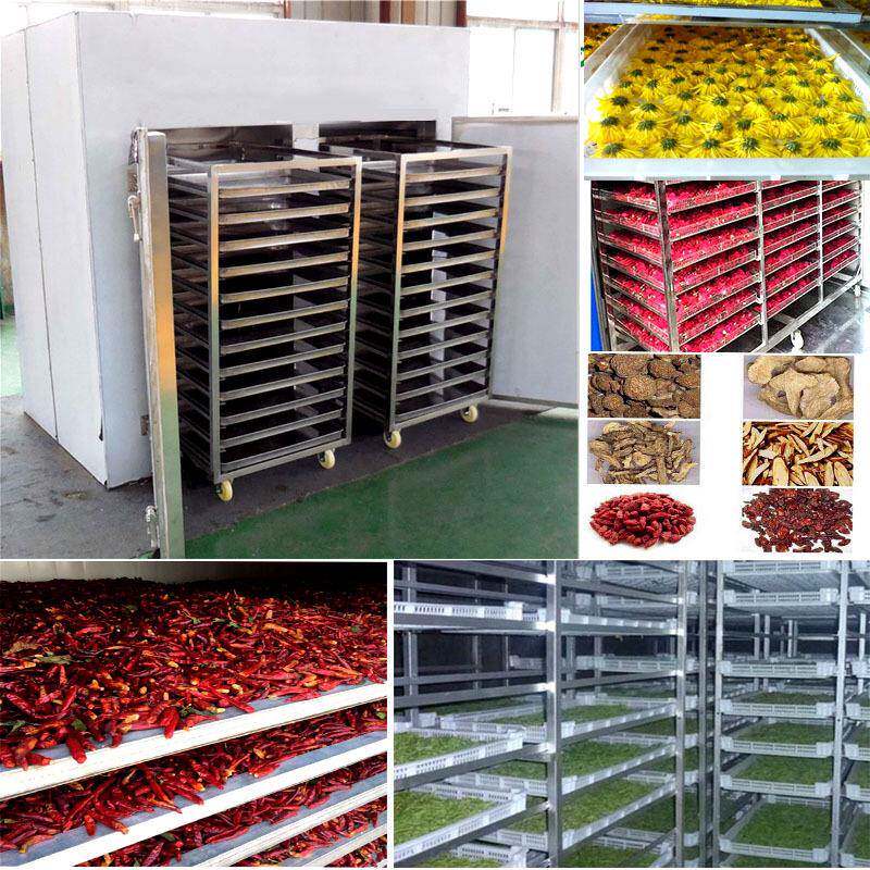Sichuan temperature-controlled drying room stainless steel 24-tray food and vegetable drying machine box-type small pepper drying equipment