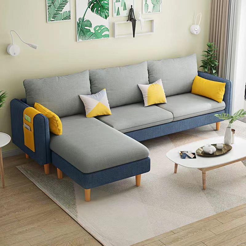 Nordic sofa small apartment double living room simple modern apartment rental clothing store removable and washable fabric sofa