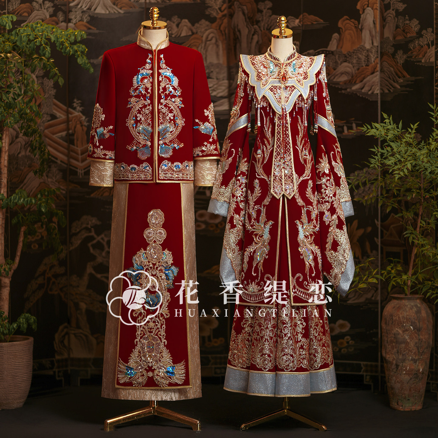 Свадебное платье Xiuhe clothing, новинка 2026 года, свадебное платье невесты из китайской тяжелой промышленности, костюм для пары мужчин и женщин, платье с драконом и фениксом