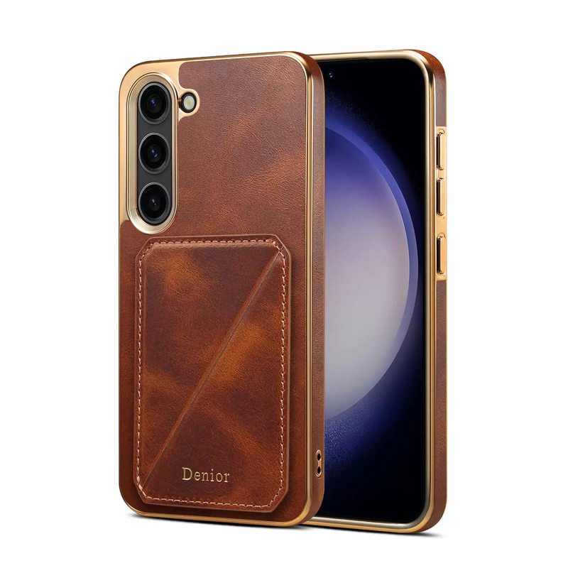 Imported First-Layer Cowhide Leather Case Suitable for Samsung Galaxy S26, Samsung S25 Ultra Card Holder, Card Slot, S24 Plus Electroplated Niche Case, S23+ Business Luxury S26 Ultra Retro Protective Cover Imported First-Layer Cowhide Leather Case Suitable for Samsung Galaxy S26, Samsung S25 Ultra Card Holder, Card Slot, S24 Plus Electroplated Niche Case, S23+ Business Luxury S26 Ultra Retro Protective Cover