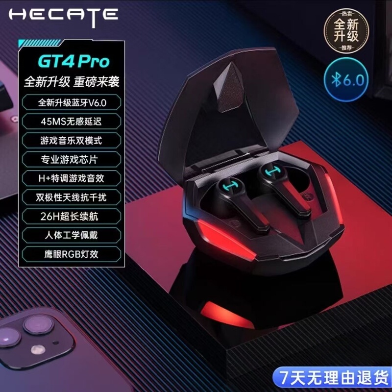 Edifier Gt4 Pro Gaming Low-Latency Bluetooth Earphones In-Ear Noise-Cancelling Earbuds