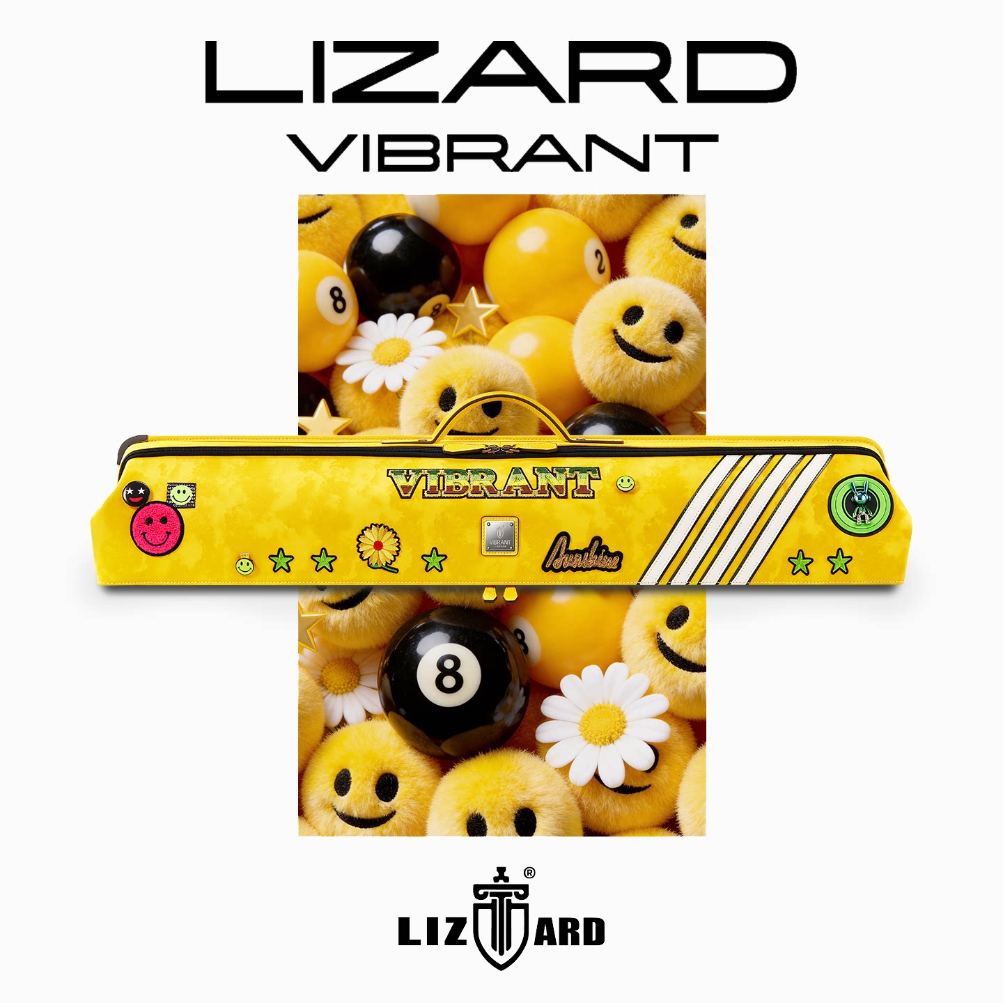 กระเป๋าคิวบิลเลียด Lizard ของแท้ รุ่น Rainbow Series หนังวัวคุณภาพสูง แบบเจ็ดช่อง หัวใหญ่ ใช้งานได้อเนกประสงค์