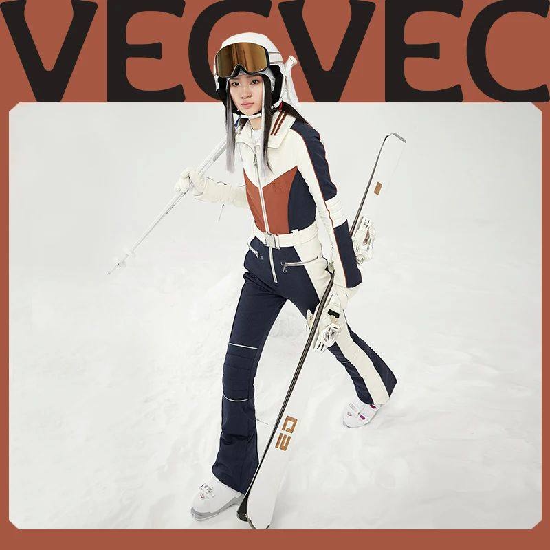 VECVEC Тонкий лыжный дышащий костюм Женская одежда для сноуборда Изображение 1