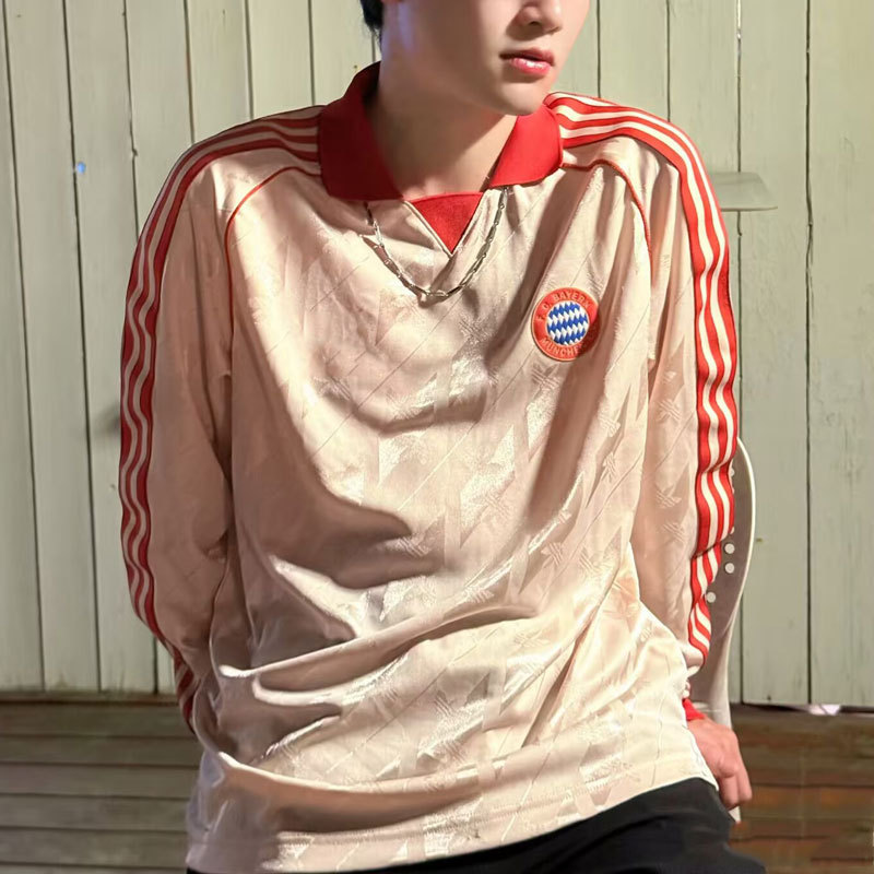 New Popular Bayern Retro Football Jersey Short-Sleeved Long-Sleeved Quick-Drying Breathable Unisex Style