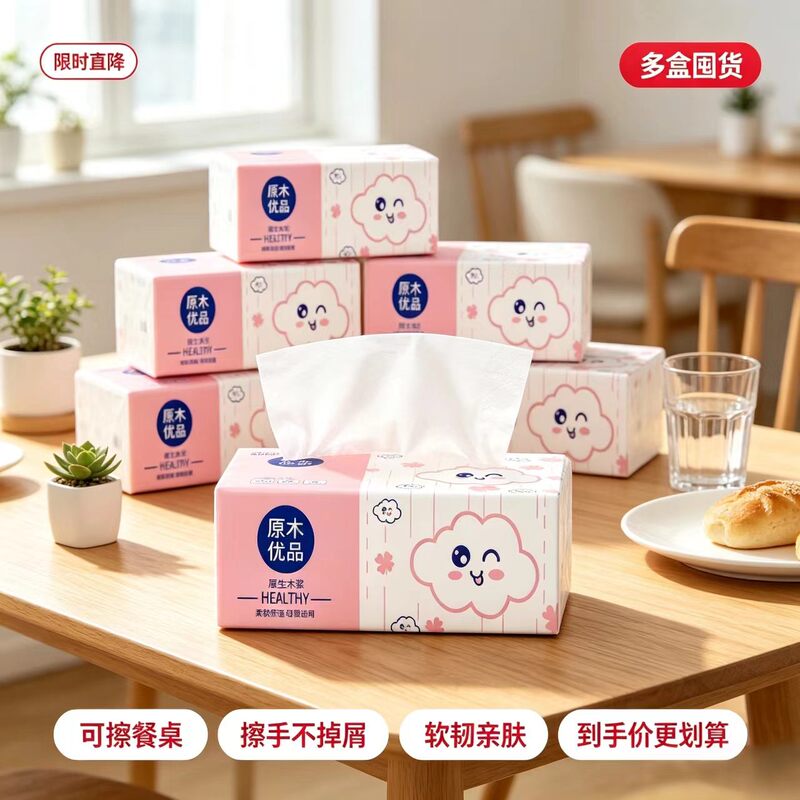 Whole Box of Disposable Toilet Paper, Small Packs of Napkins, Affordable Toilet Paper, Facial Tissues