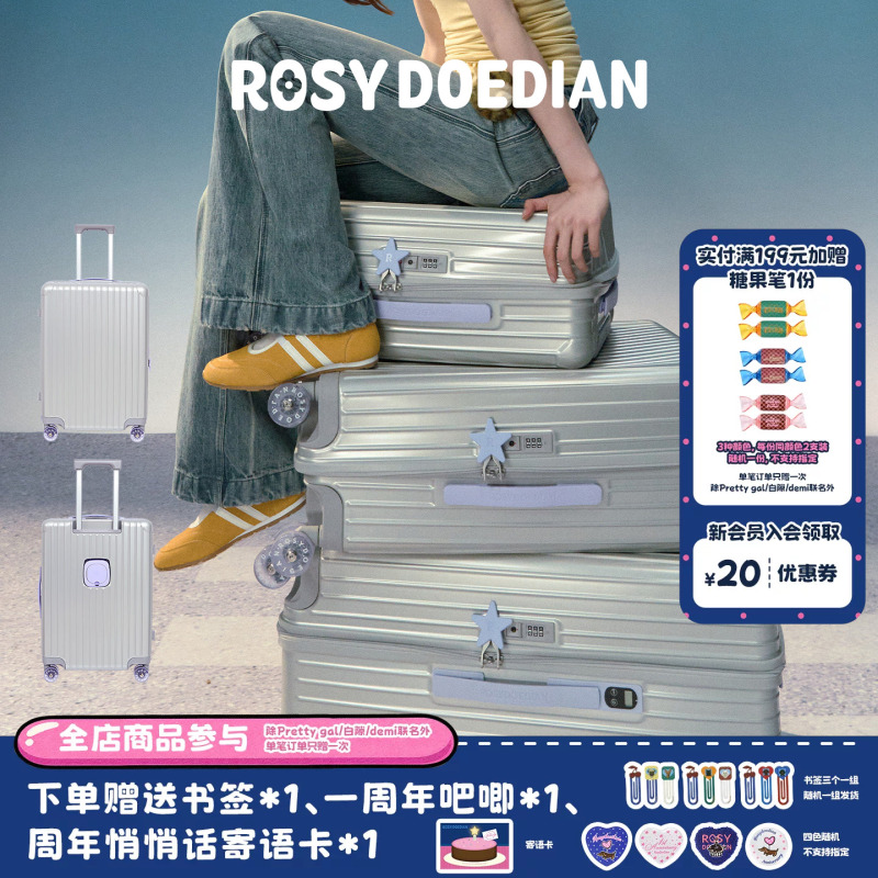 Rosydoedian Found an Organized Suitcase, Large-Capacity Luggage Trolley Case 20/24/ 26inch