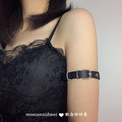 Harajuku Lolita Gothic Punk Leather Arm Band Armband Arm Guard Dance Accessories Hot Girl ຫວານແລະເຢັນສາມາດປັບໄດ້